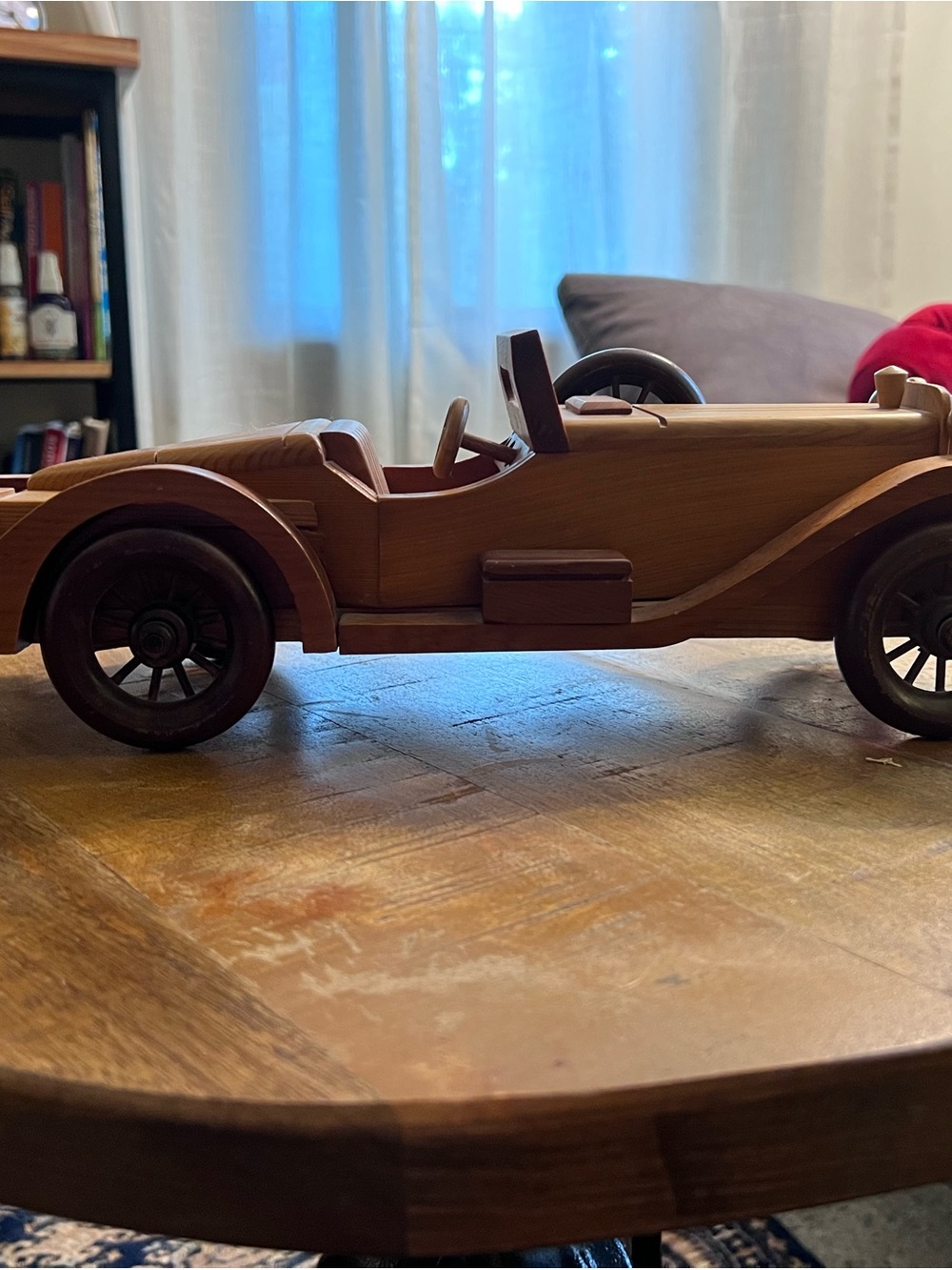 Handcrafted Vintage Wooden Luxury Early 20th Century Car Model